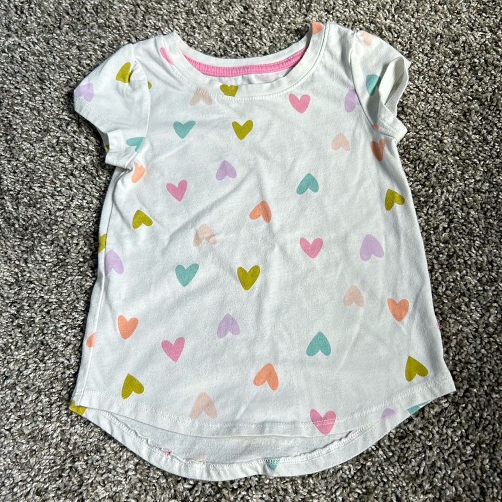 Rainbow heart print T Cat & Jack brand toddler girl size 3T